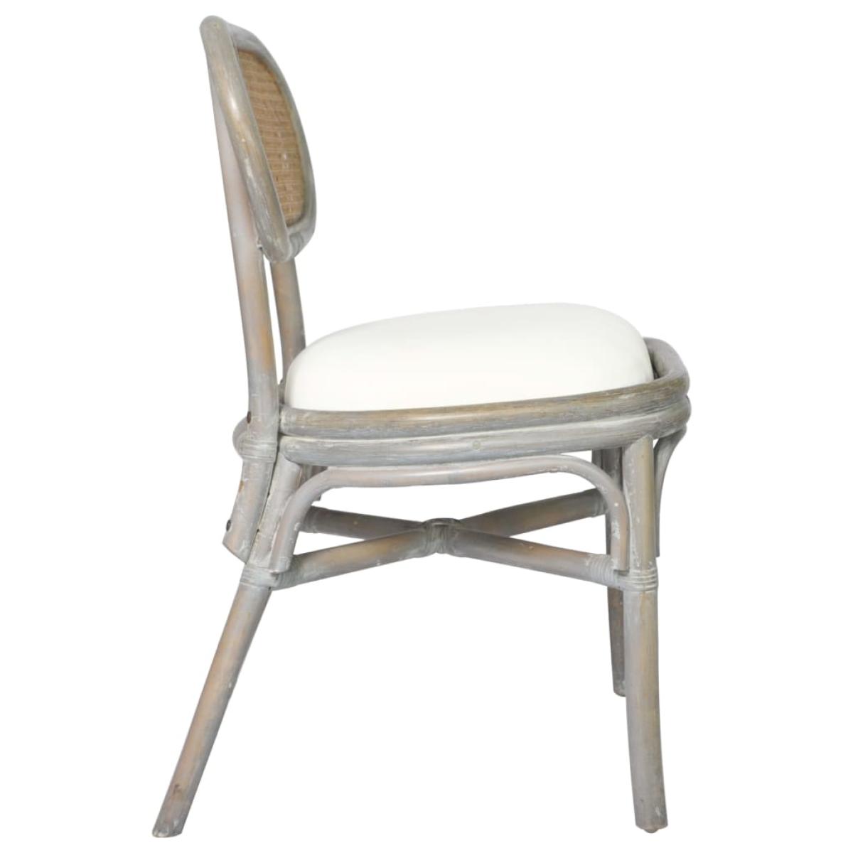 Sillas de comedor 2 unidades lino gris 