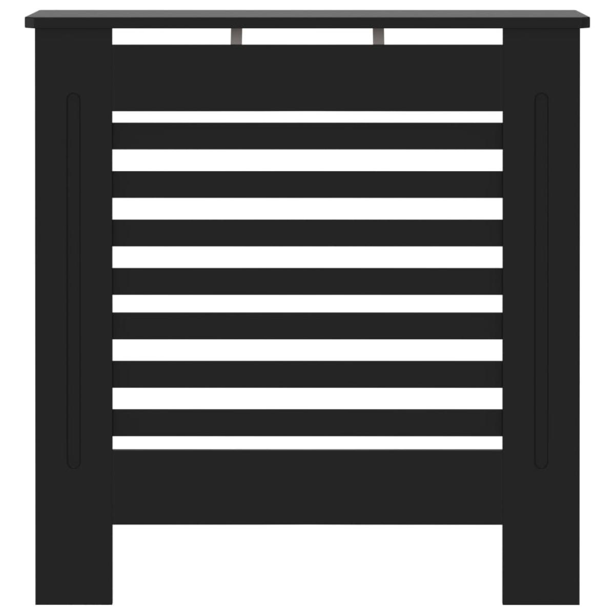 Cubierta para radiador MDF negro 78 cm