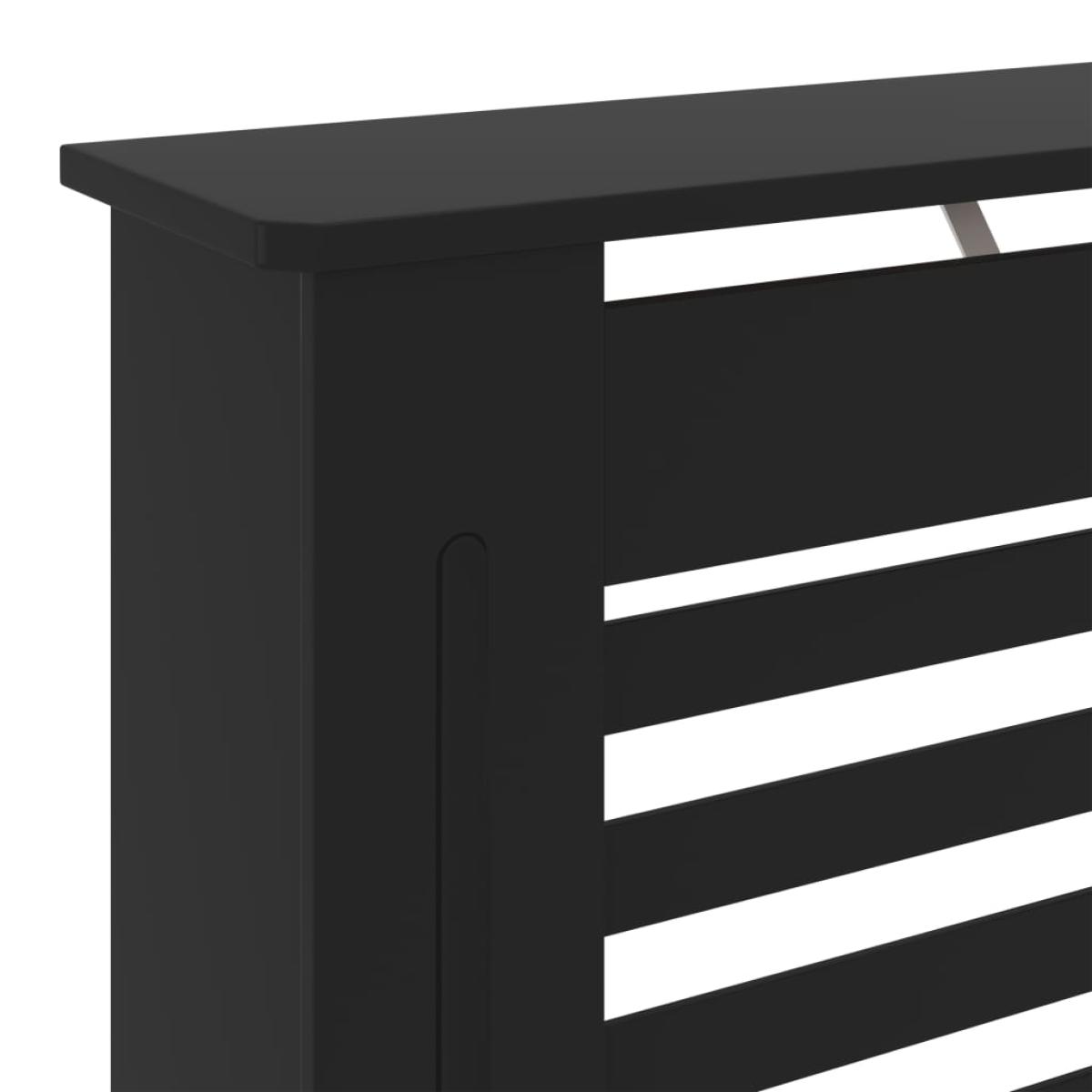 Cubierta para radiador MDF negro 78 cm