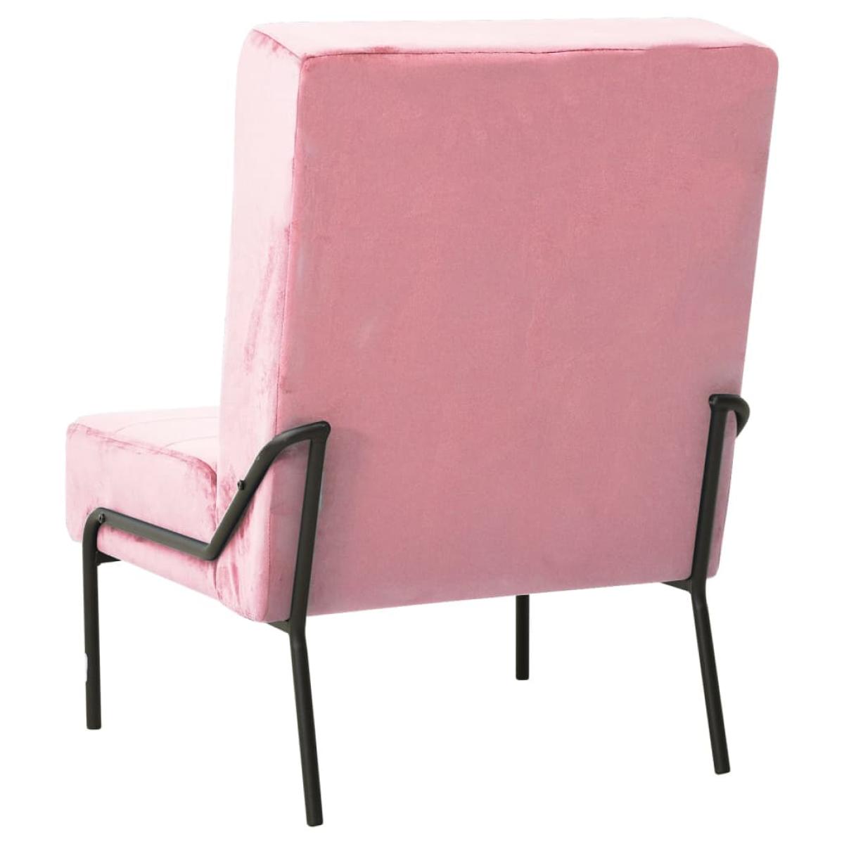 Silla de relajación de terciopelo rosa 65x79x87 cm