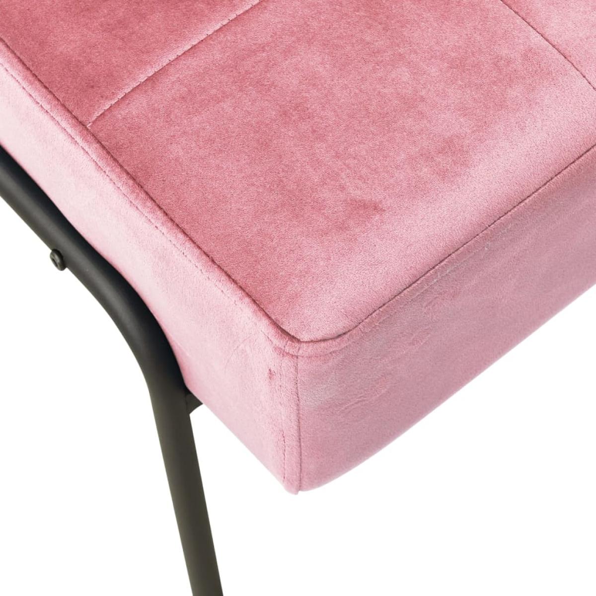 Silla de relajación de terciopelo rosa 65x79x87 cm