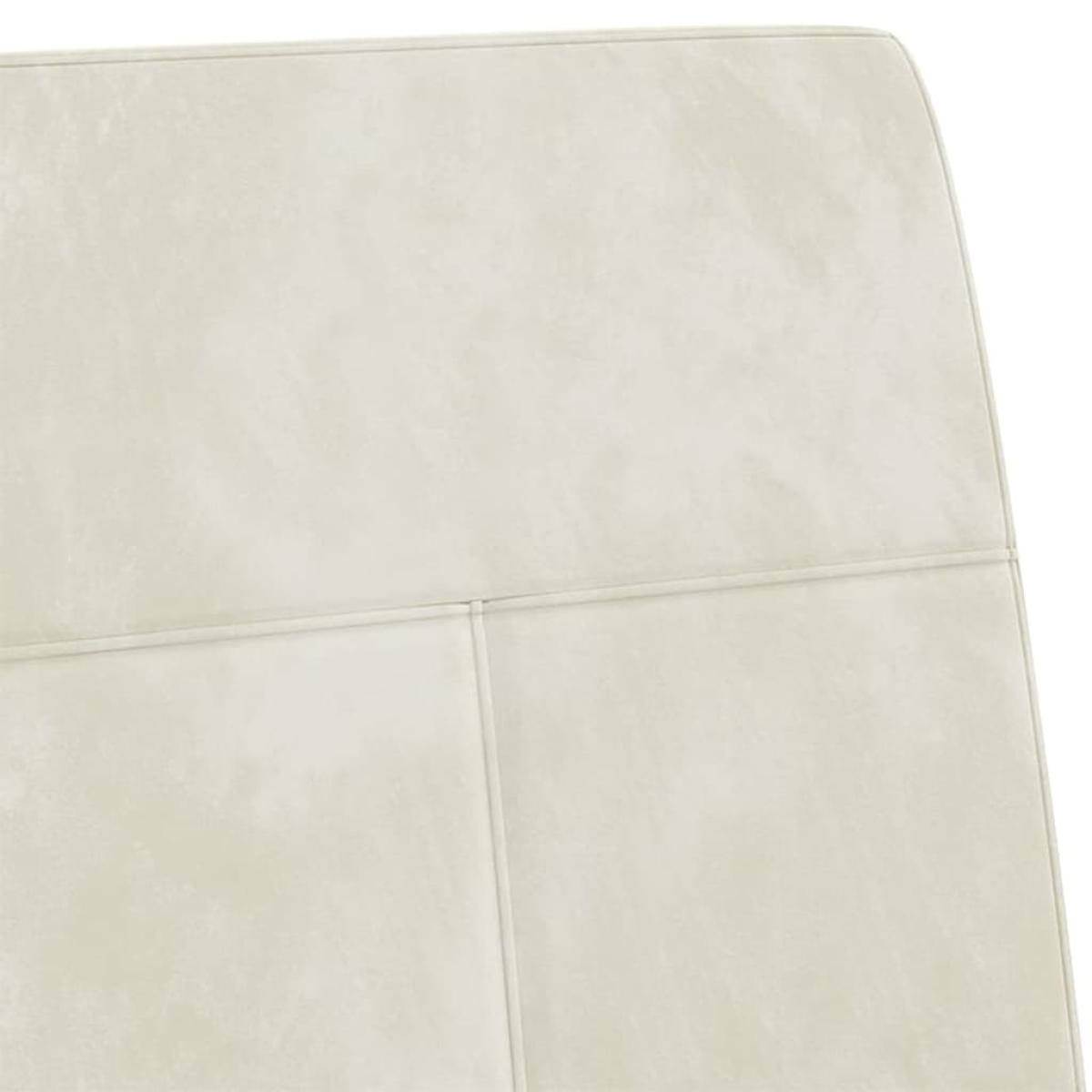 Silla voladiza de terciopelo blanco crema