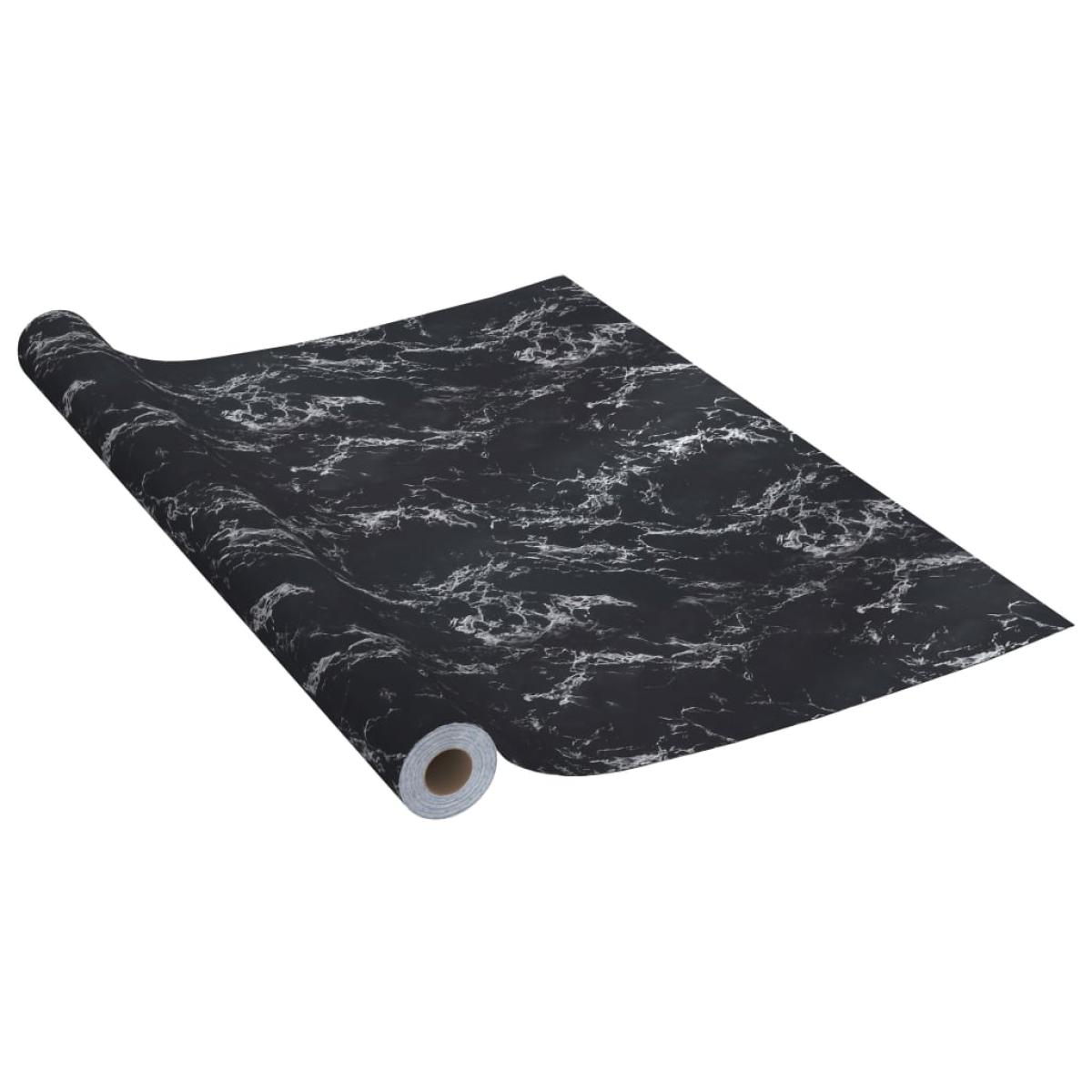 Láminas autoadhesivas muebles PVC piedra negra 500x90 cm