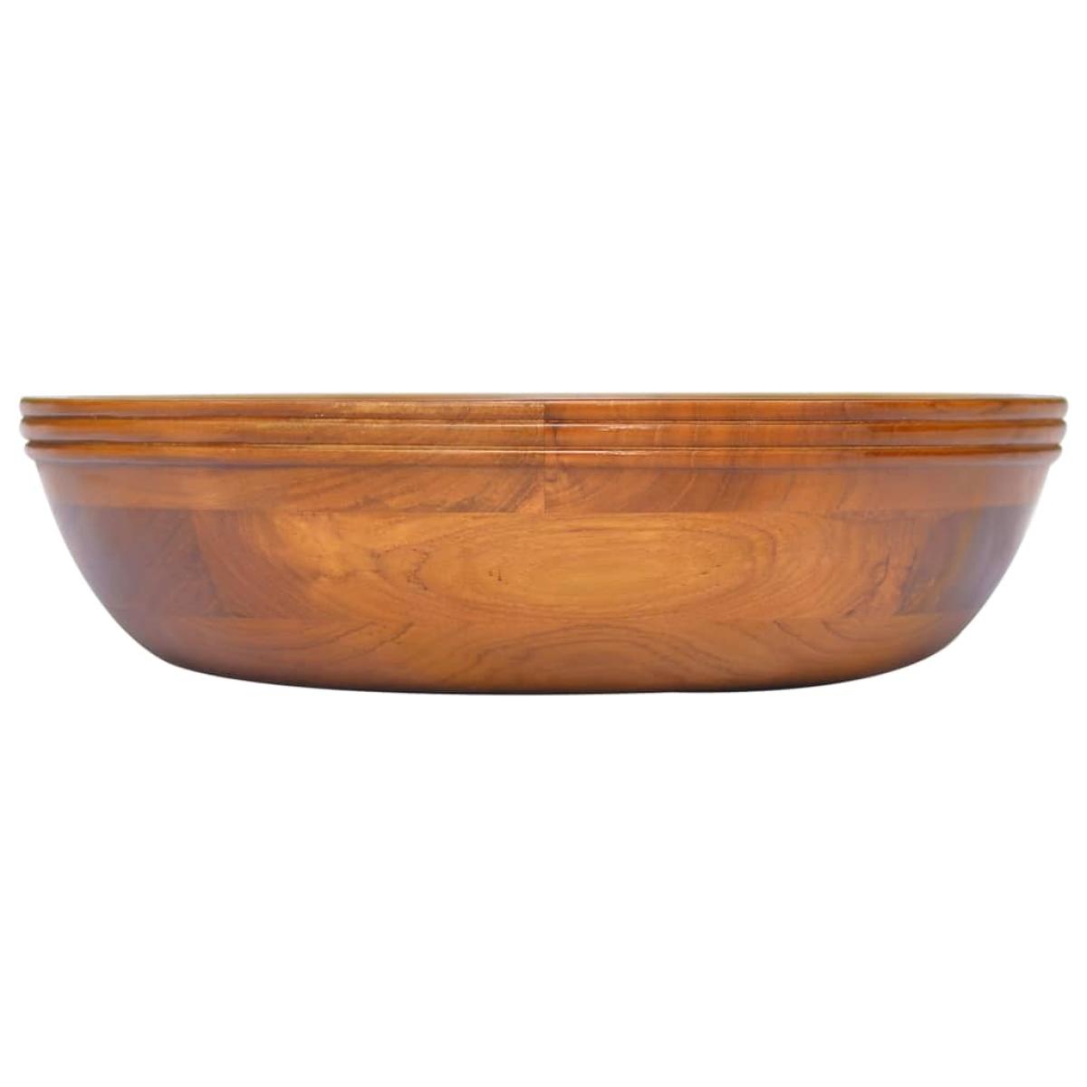 Lavabo de madera maciza de teca Φ40x10 cm