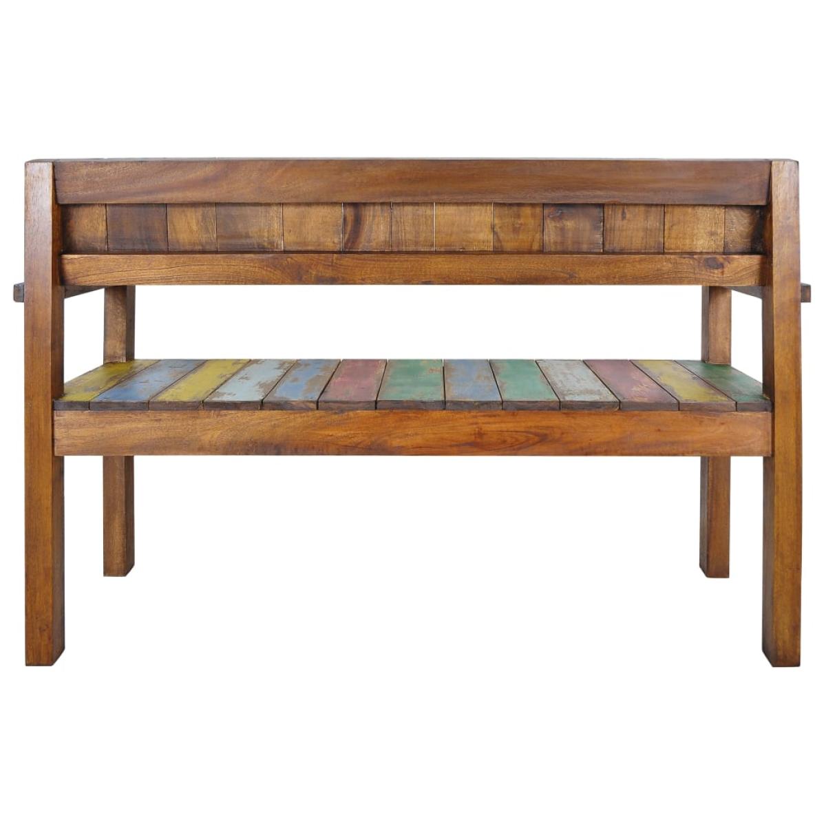 Banco de madera maciza reciclada 115 cm