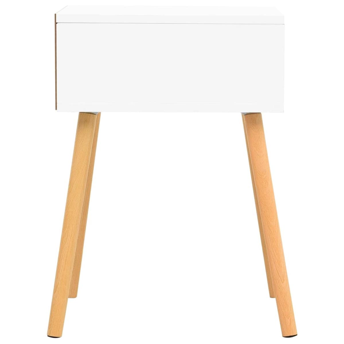Mesitas de noche de aglomerado 2 uds blanco roble 40x40x56 cm