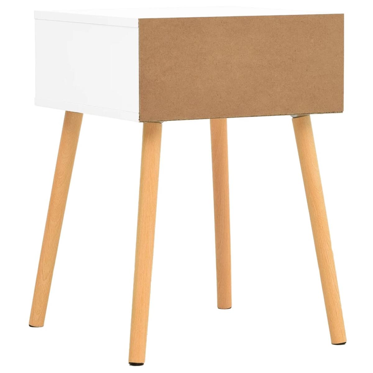 Mesitas de noche de aglomerado 2 uds blanco roble 40x40x56 cm