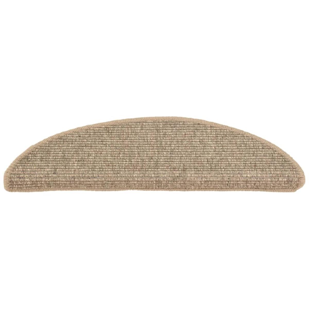 Alfombrilla autoadhesiva escalera 15 uds beige oscuro 56x20 cm