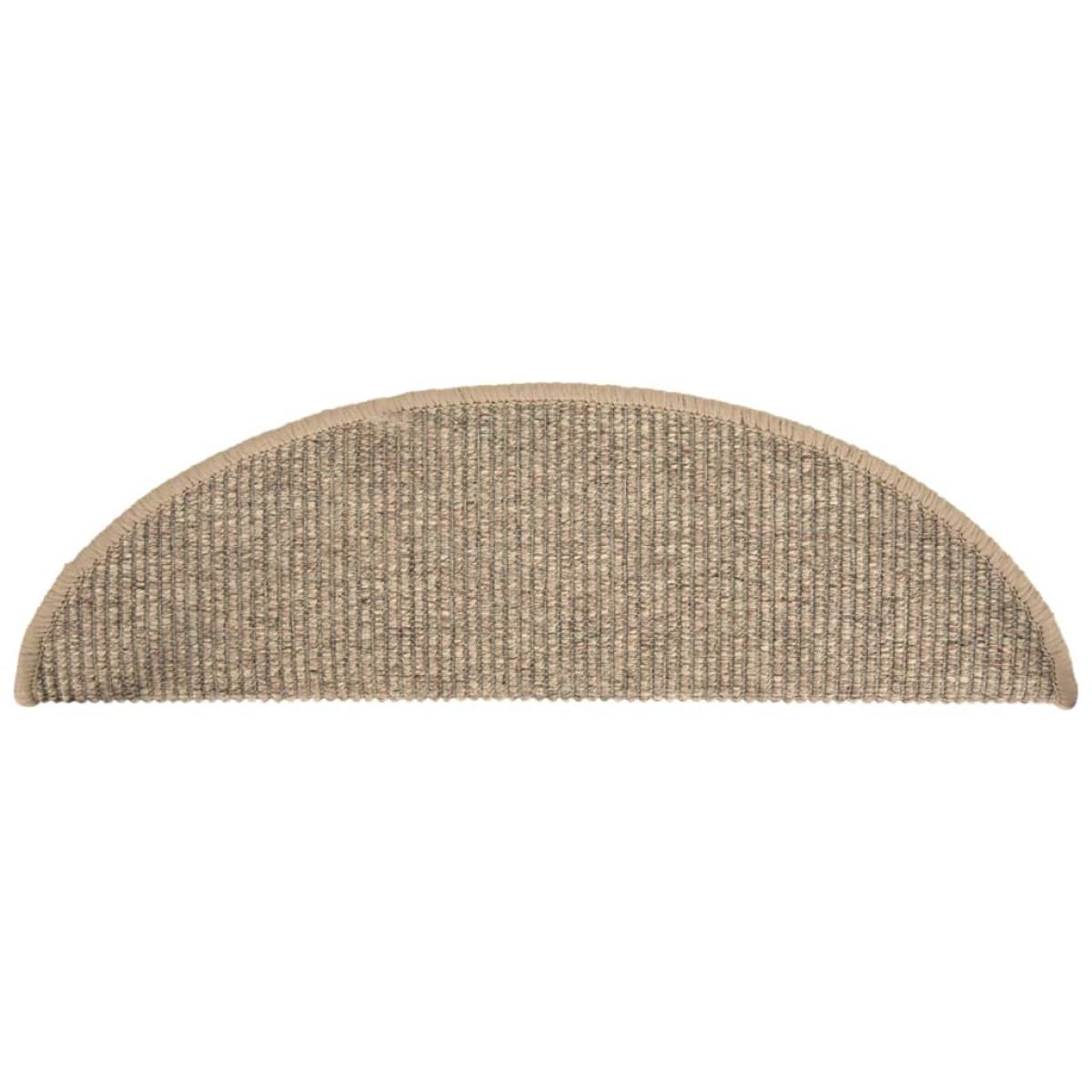 Alfombrilla autoadhesiva escalera 15 uds beige oscuro 56x20 cm