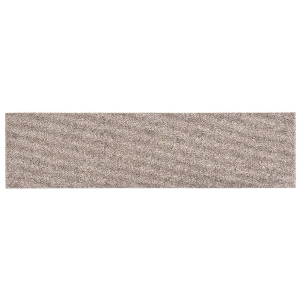 Alfombrilla autoadhesiva escalera 15 uds crema 76x20 cm