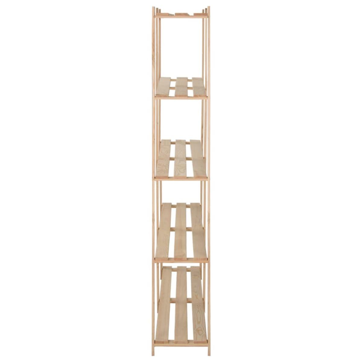 Estantería de 5 niveles madera pino maciza 170x28,5x170 cm