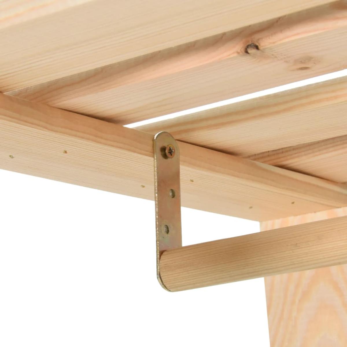 Perchero de ropa de madera maciza de pino 110x38x170 cm 