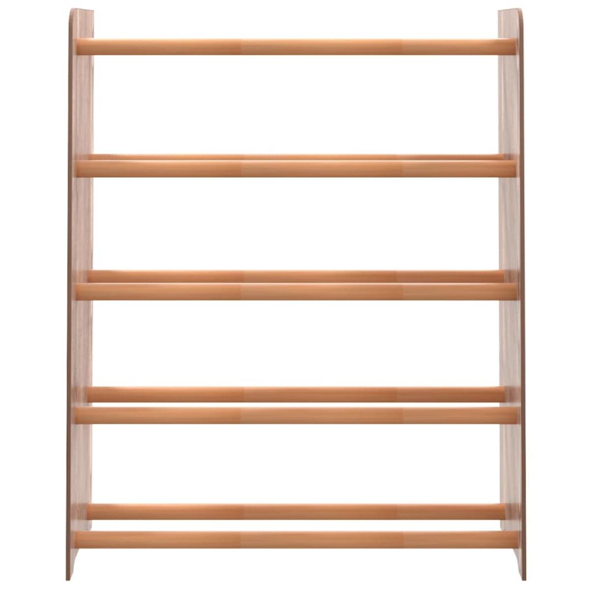 Mueble zapatero de madera contrachapada marrón 65x24x81 cm