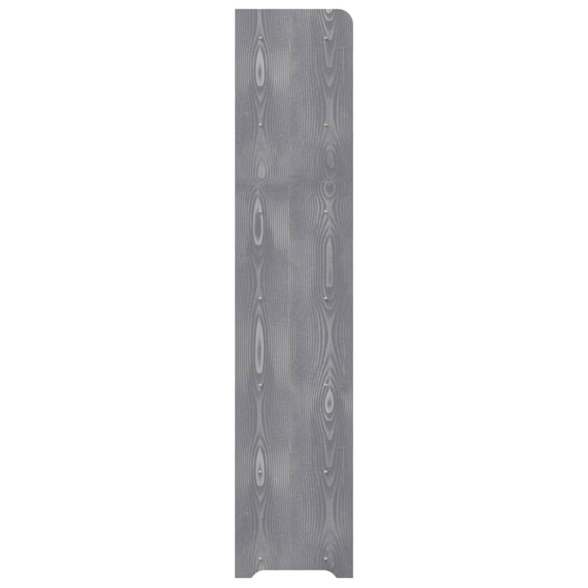 Mueble zapatero de madera contrachapada gris 90x24x117 cm