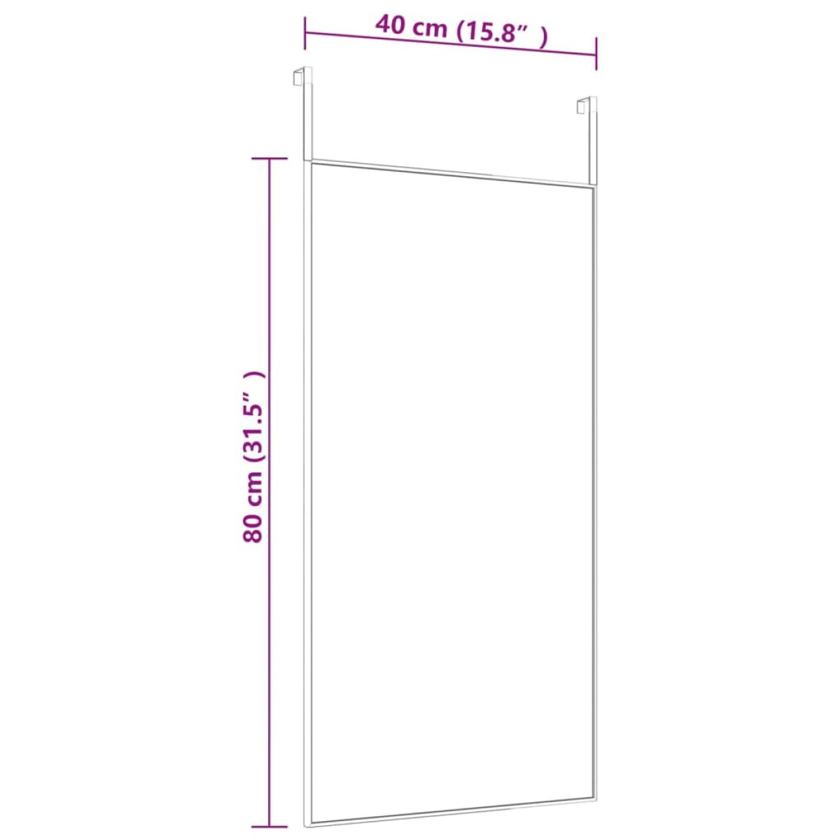 Espejo de puerta cristal y aluminio dorado 40x80 cm