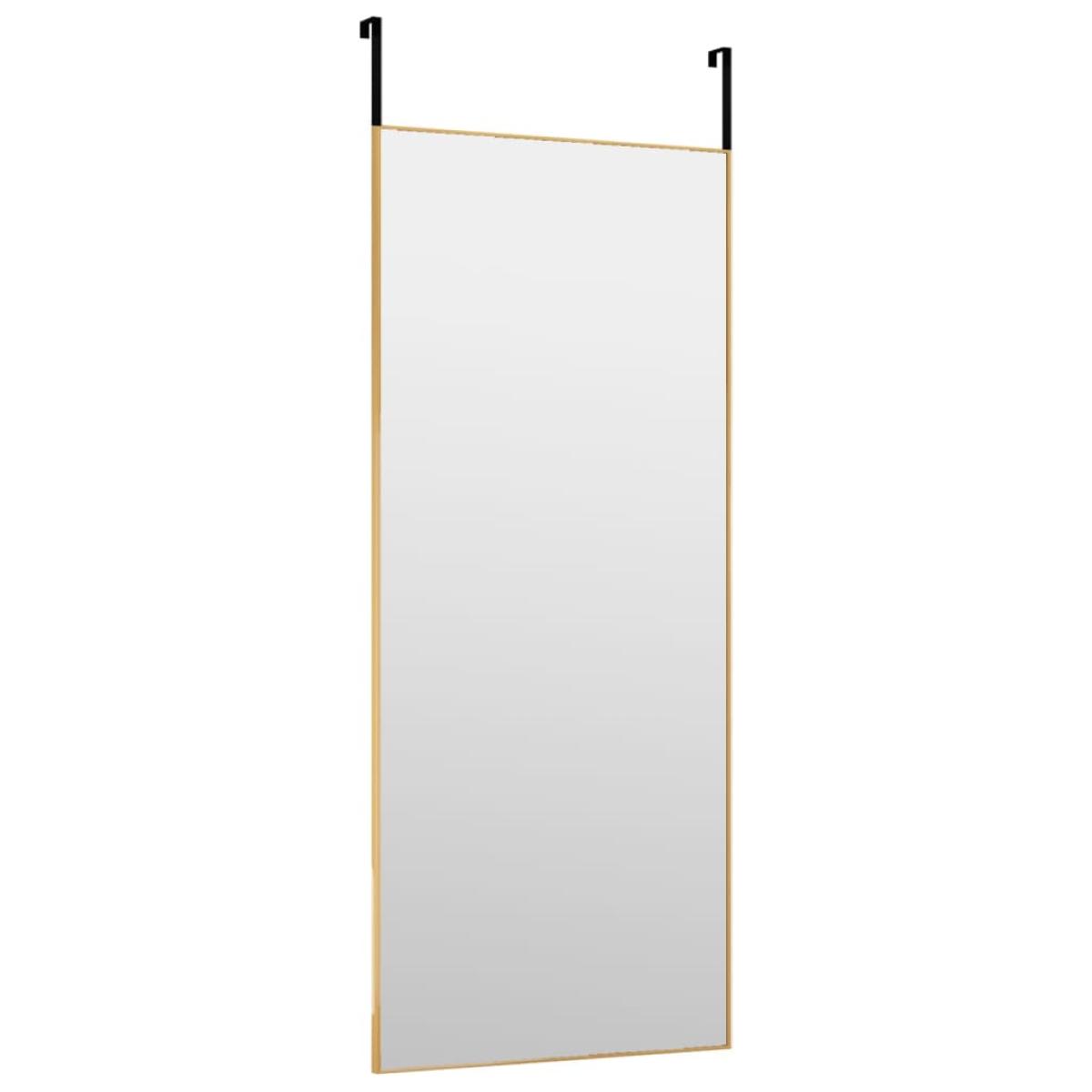 Espejo de puerta cristal y aluminio dorado 40x100 cm