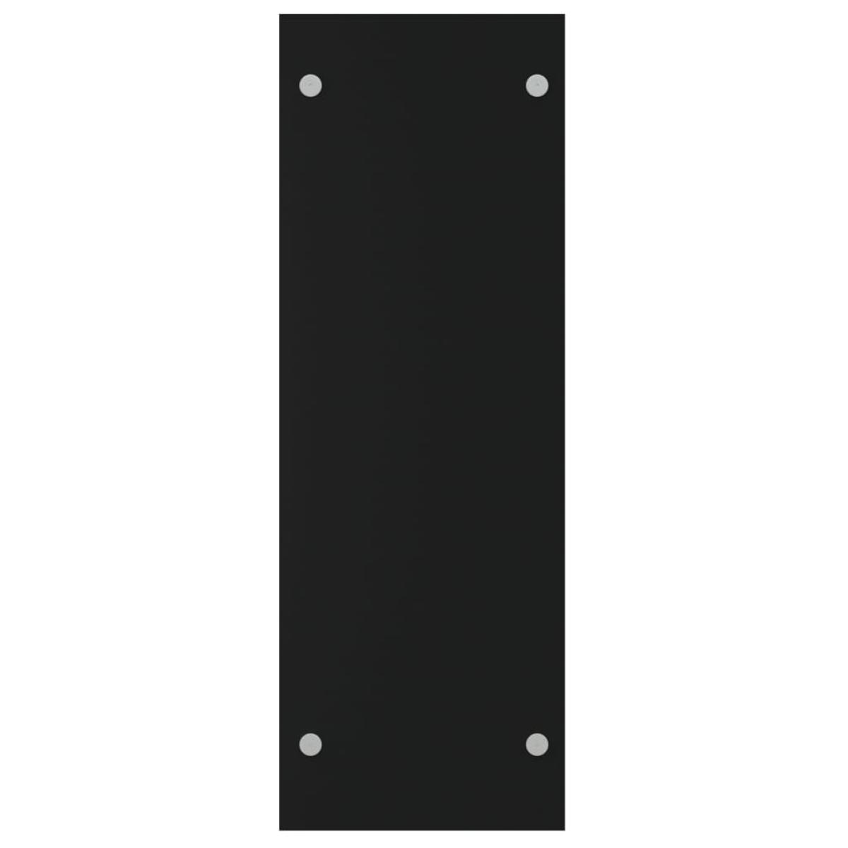 Leñero de vidrio templado negro 80x35x100 cm