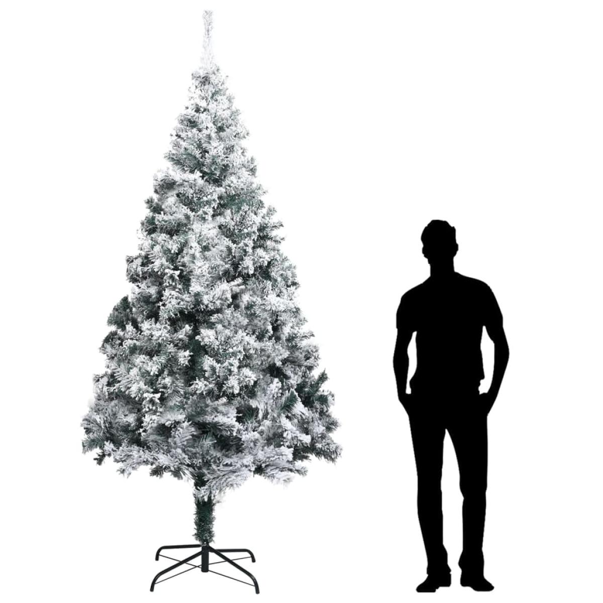 Árbol de Navidad artificial con nieve PVC verde 300 cm