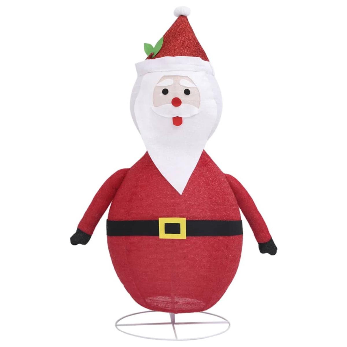 Figura decorativa navideña de Papá Noel LED tela lujosa 60 cm