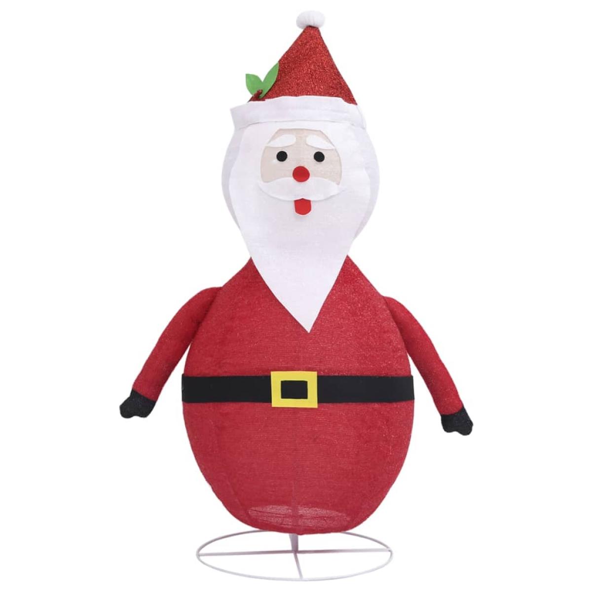 Figura decorativa navideña de Papá Noel LED tela lujosa 90 cm