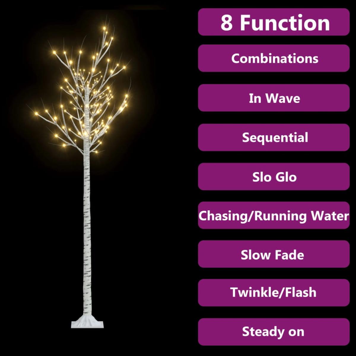 Árbol de Navidad 180 LEDs sauce blanco cálido 1,8 m