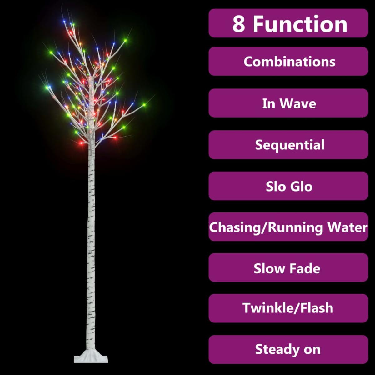 Árbol de Navidad 200 LEDs sauce colorido 2,2 m