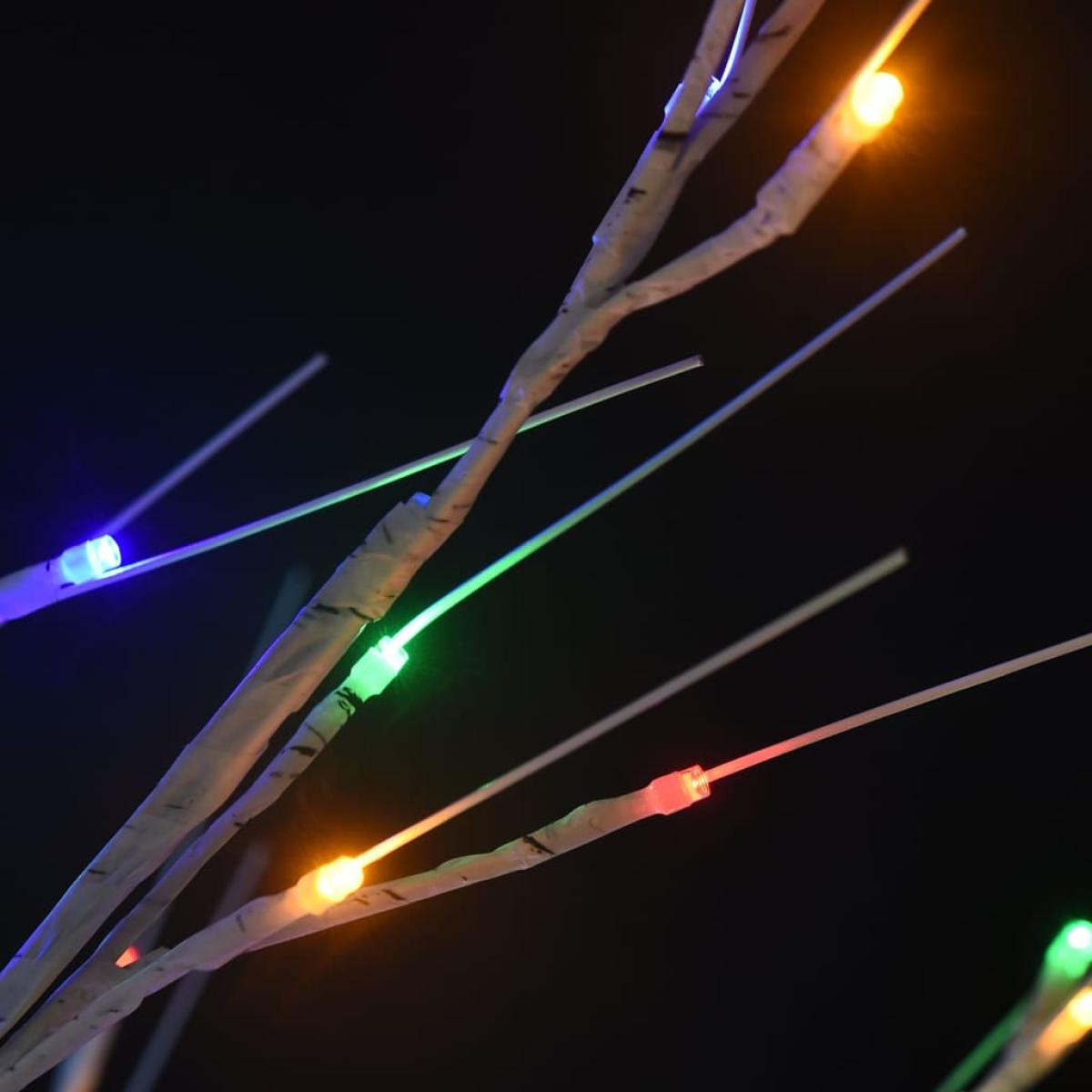 Árbol de Navidad 200 LEDs sauce colorido 2,2 m