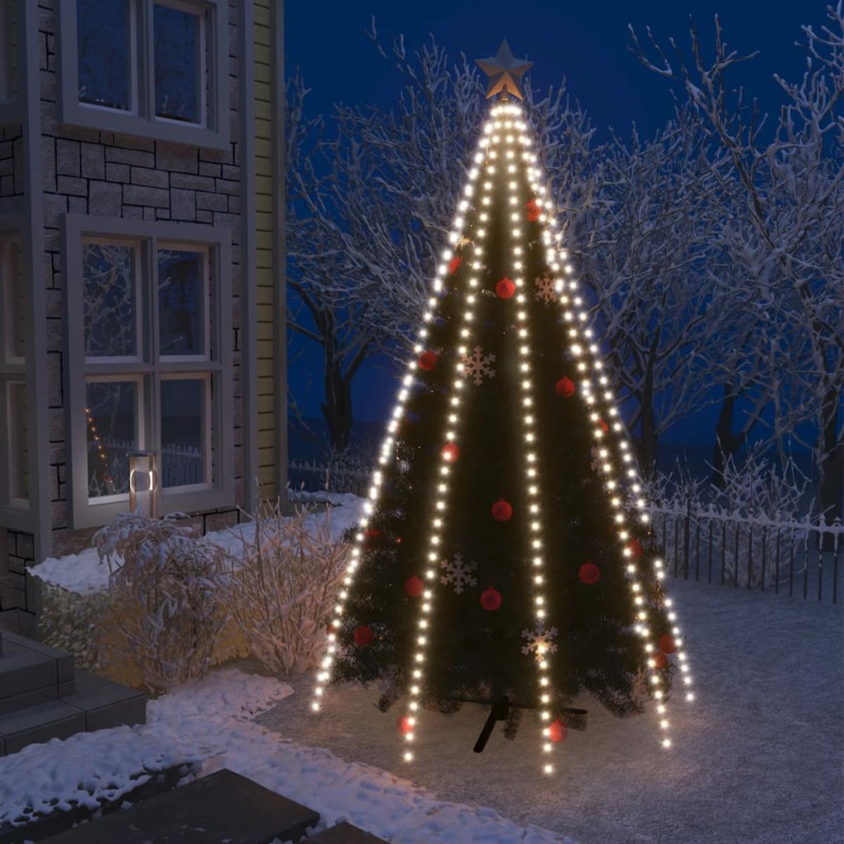 Red de luces de árbol de Navidad 400 LEDs blanco frío 400 cm