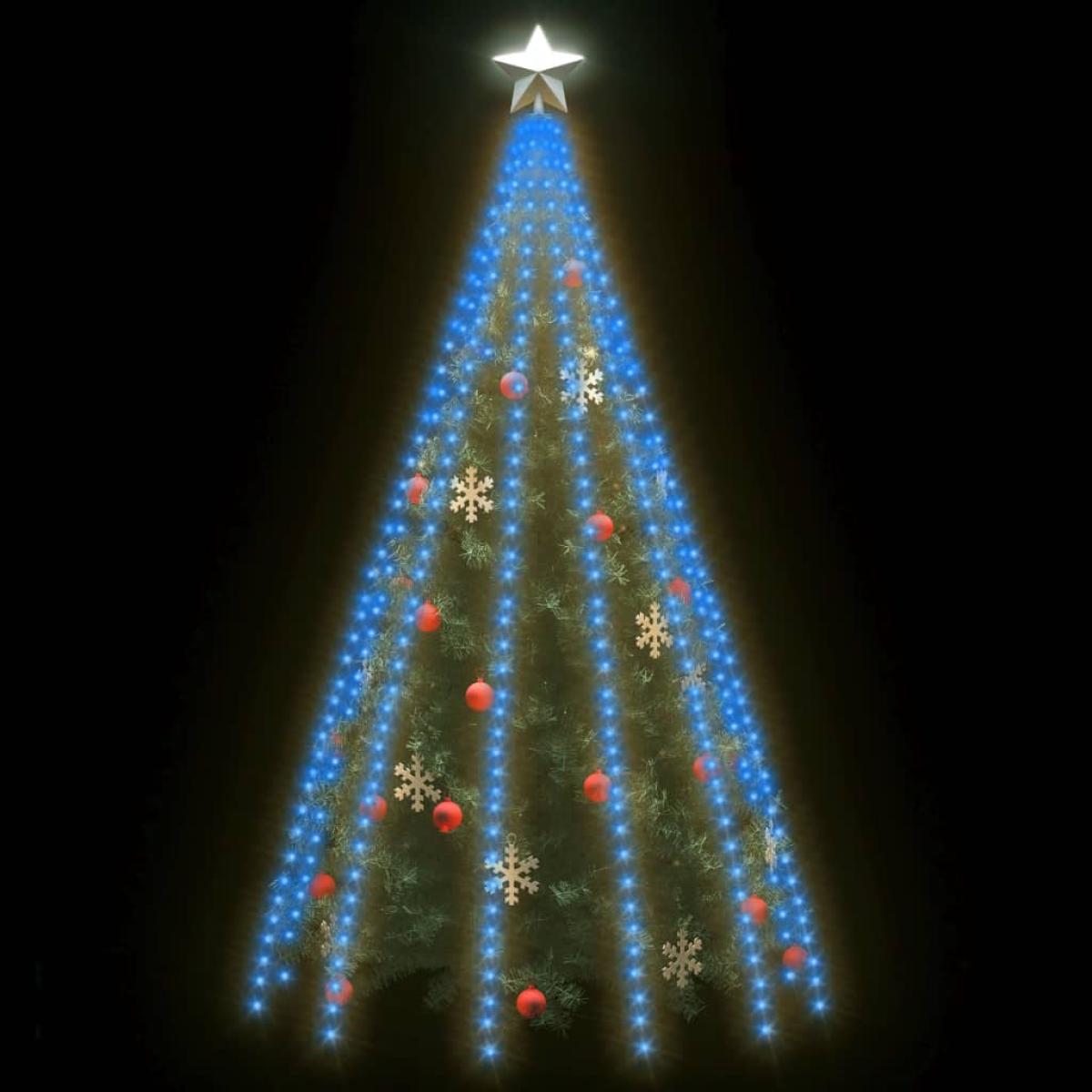 Luces de árbol 500 LEDs interior y exterior azul 500 cm