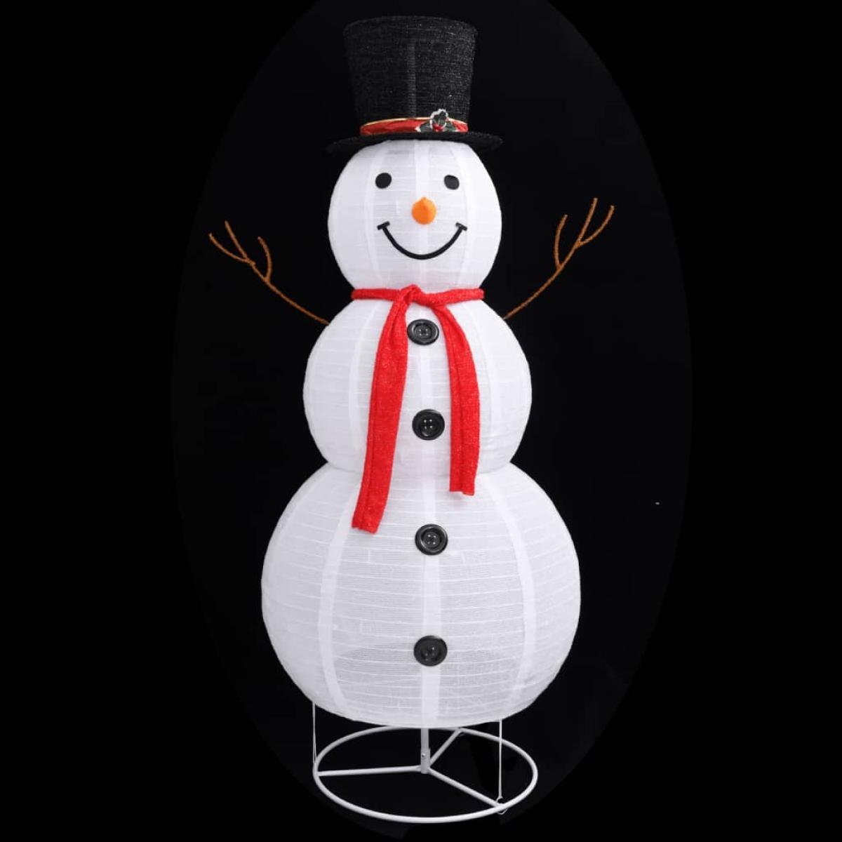 Muñeco de nieve navideño decorativo LED tela lujosa 180 cm