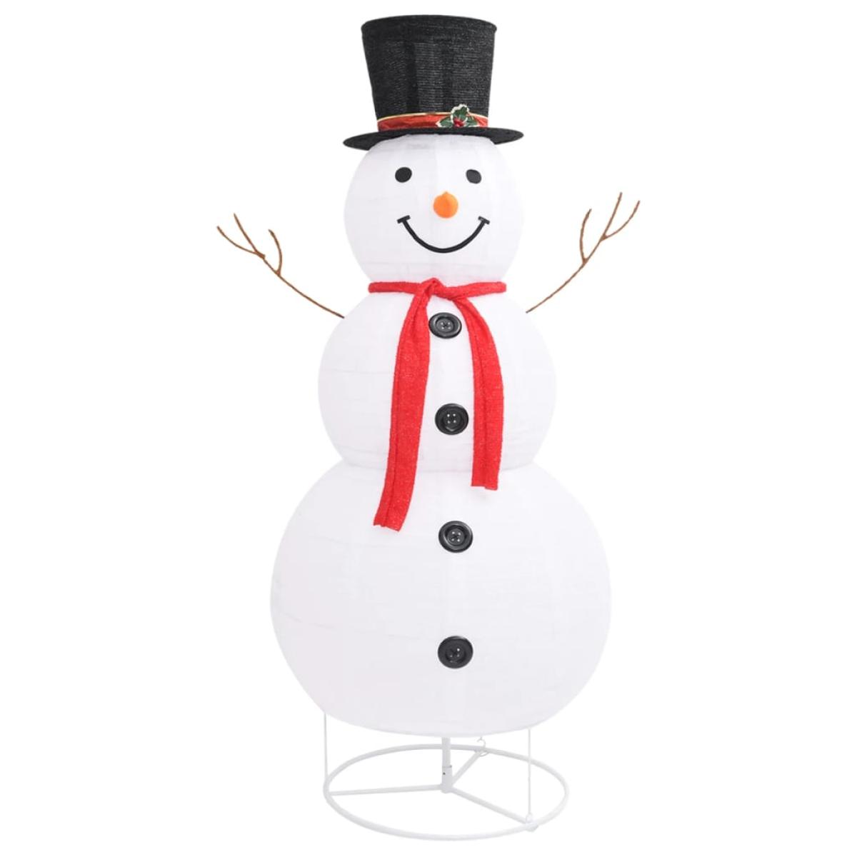 Muñeco de nieve navideño decorativo LED tela lujosa 180 cm
