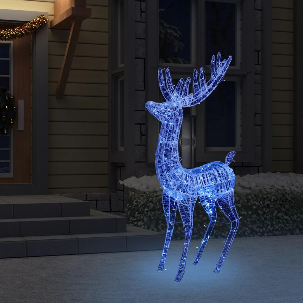 Reno de Navidad 250 LED XXL acrílico azul 180 cm