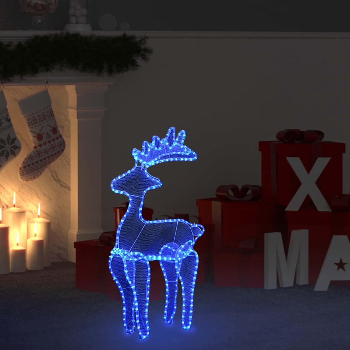  Reno decorativo navideño con malla 306 LED 60x24x89 cm