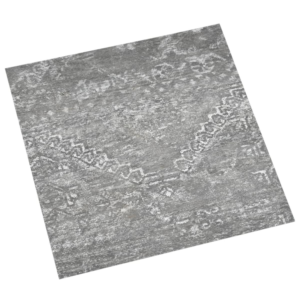 Tarimas de suelo autoadhesiva 20 uds PVC 1,86 m² gris cemento