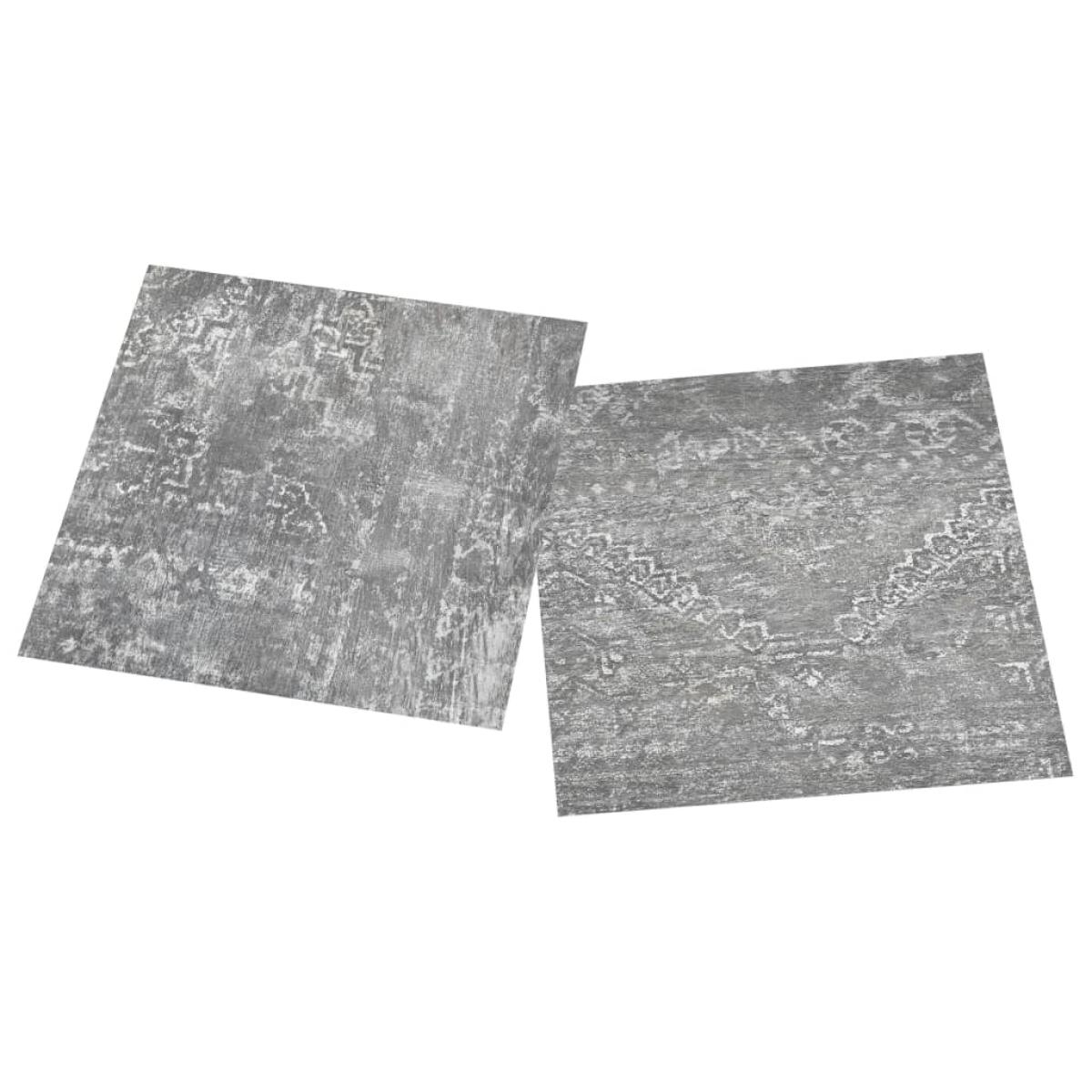 Tarimas de suelo autoadhesiva 20 uds PVC 1,86 m² gris cemento