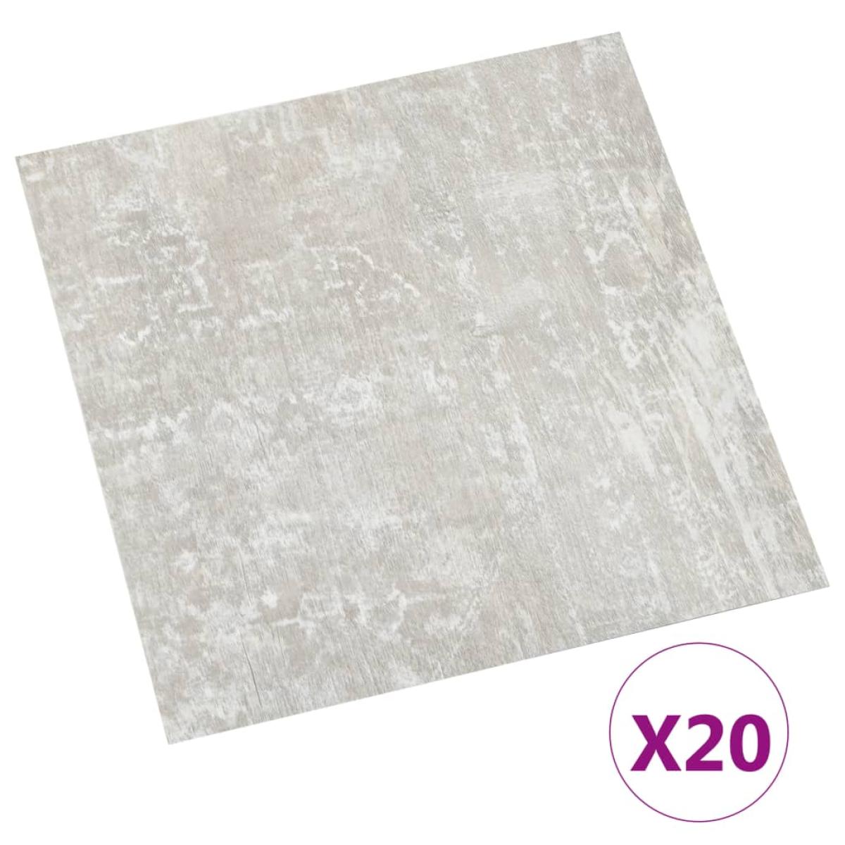 Tarimas de suelo autoadhesivas 20 uds PVC 1,86 m² gris claro