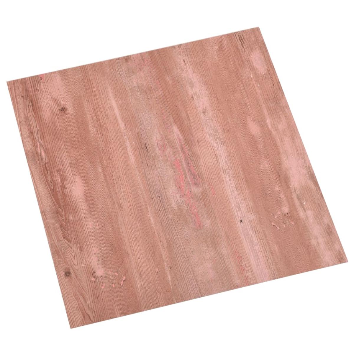 Tarimas de suelo autoadhesiva 20 unidades PVC 1,86 m² rojo
