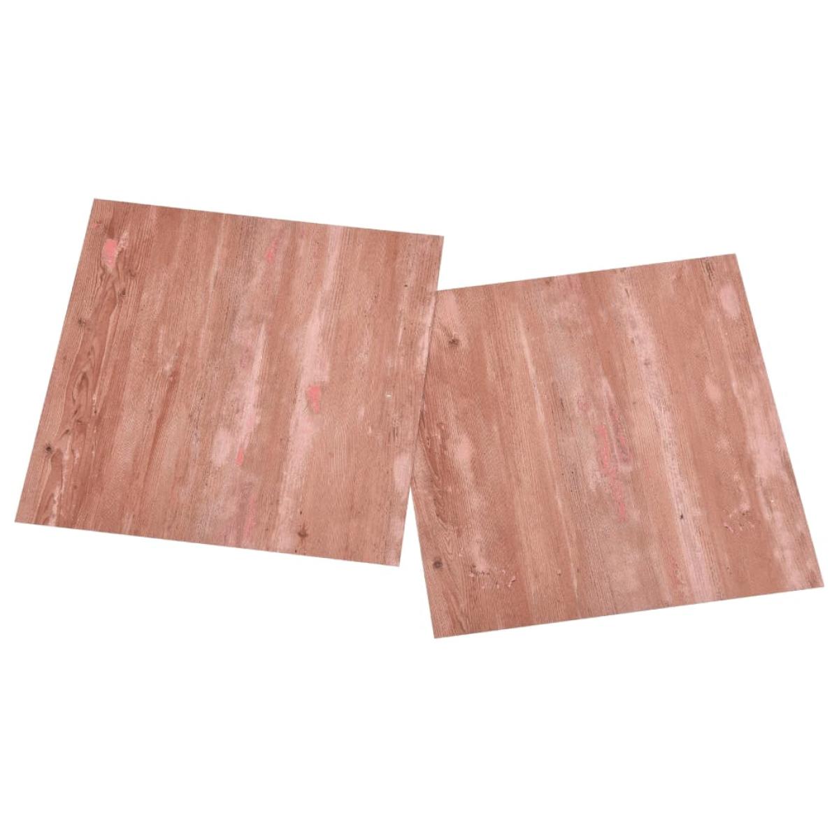 Tarimas de suelo autoadhesiva 20 unidades PVC 1,86 m² rojo