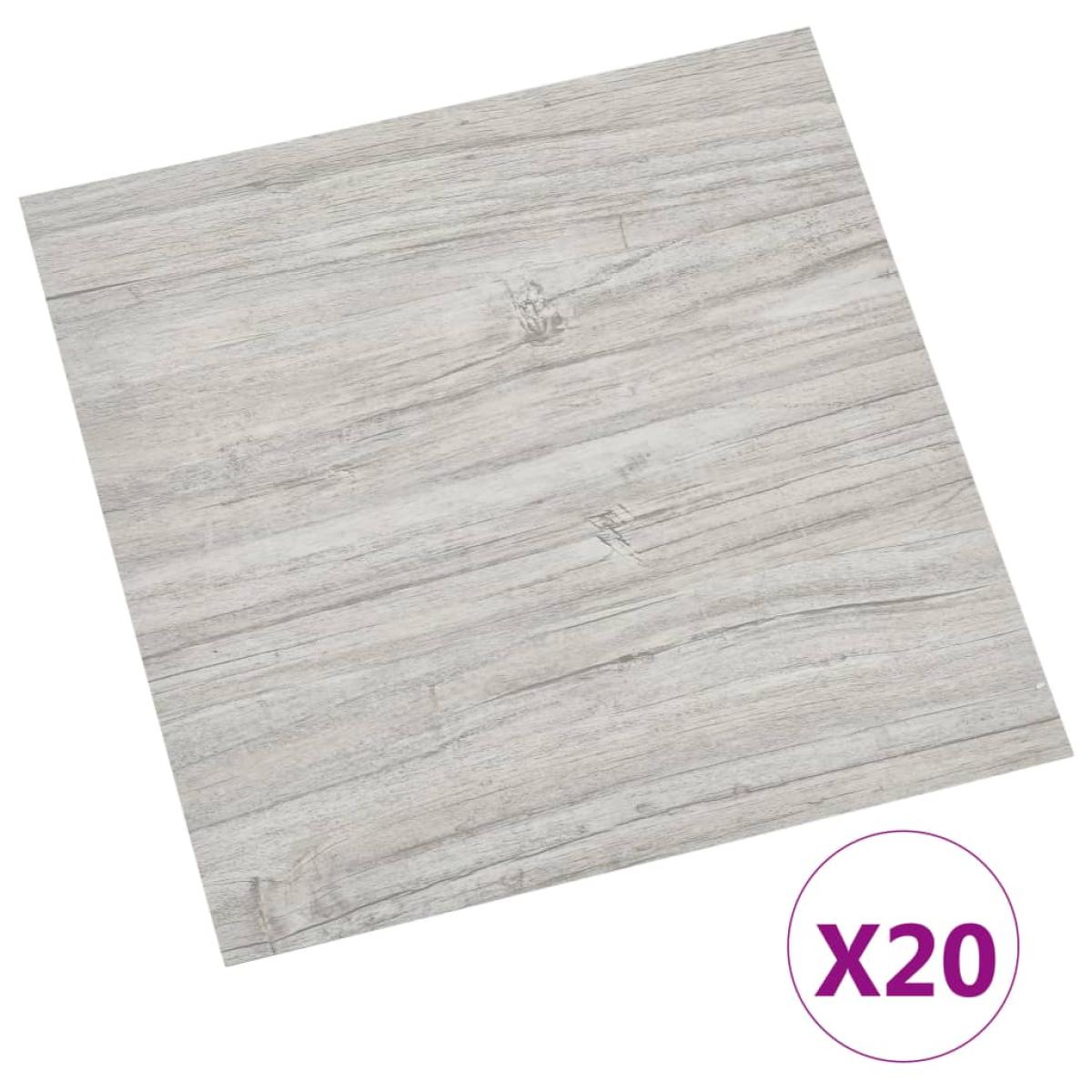 Tarimas autoadhesivas 20 uds PVC 1,86 m² gris claro