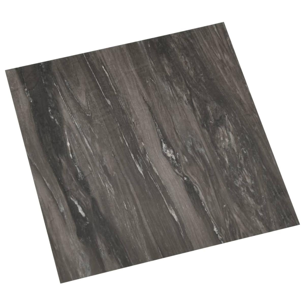 Tarimas de suelo autoadhesivas 20 uds PVC 1,86 m² gris oscuro