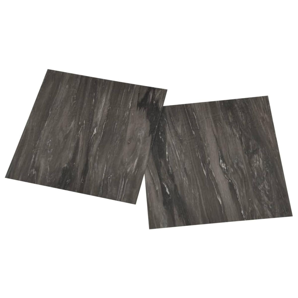 Tarimas de suelo autoadhesivas 20 uds PVC 1,86 m² gris oscuro
