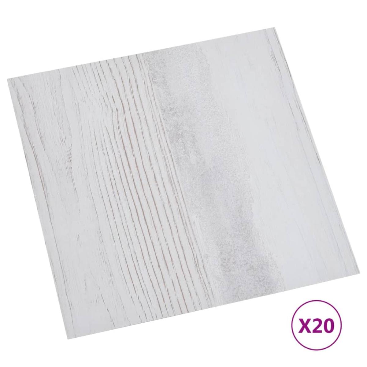 Tarimas autoadhesivas 20 piezas PVC 1,86 m² gris claro