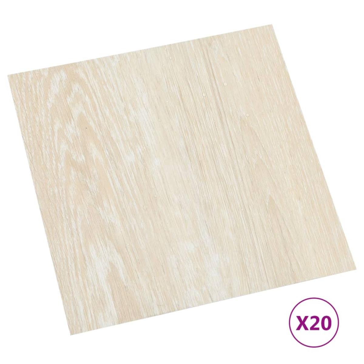 Tarimas autoadhesivas 20 unidades PVC 1,86 m² beige