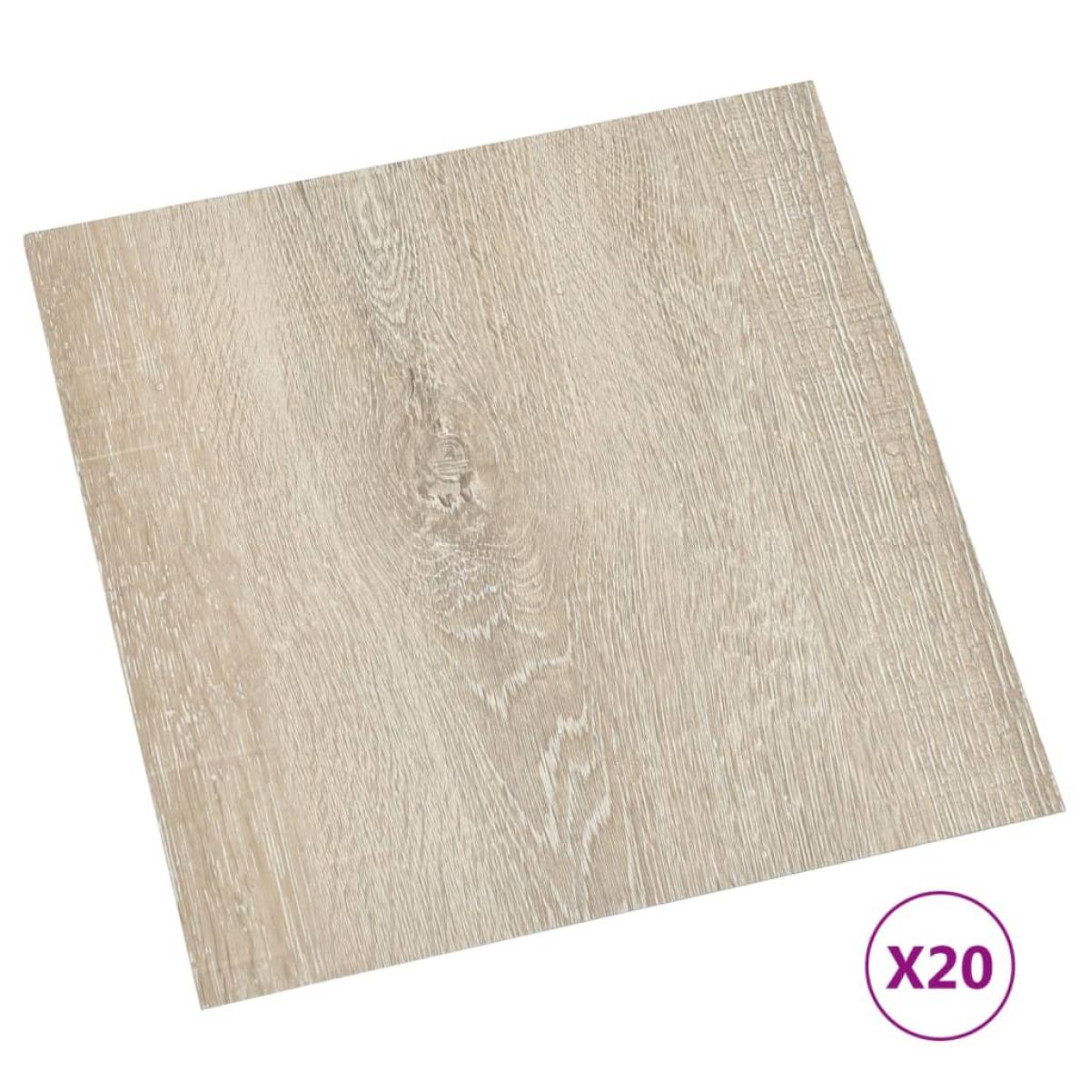 Tarimas autoadhesivas 20 unidades PVC 1,86 m² beige