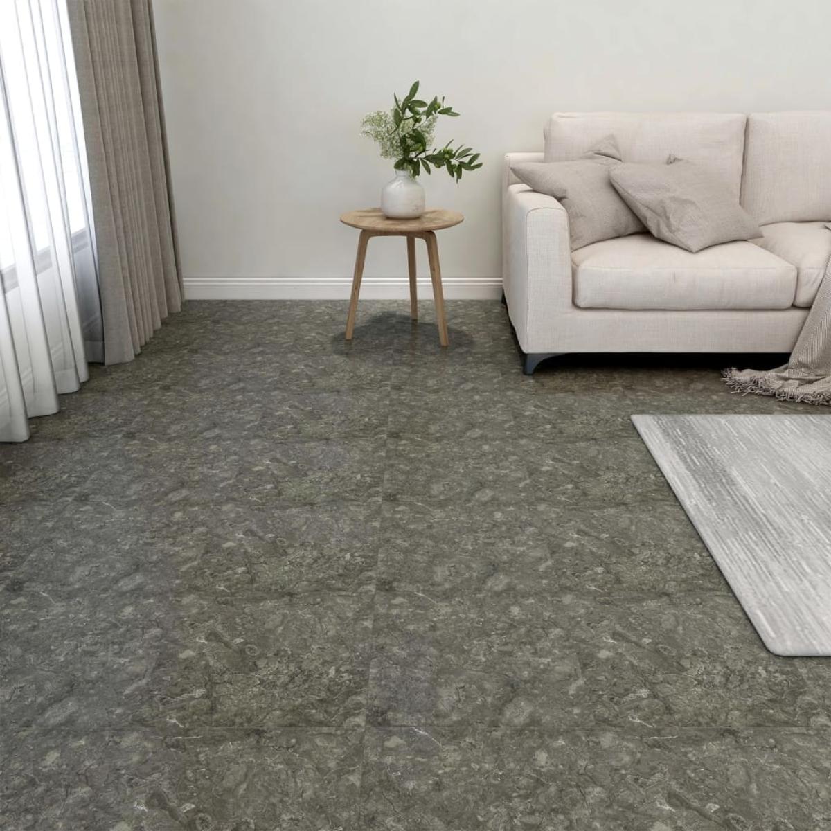 Tarimas autoadhesivas 20 piezas PVC 1,86 m² gris