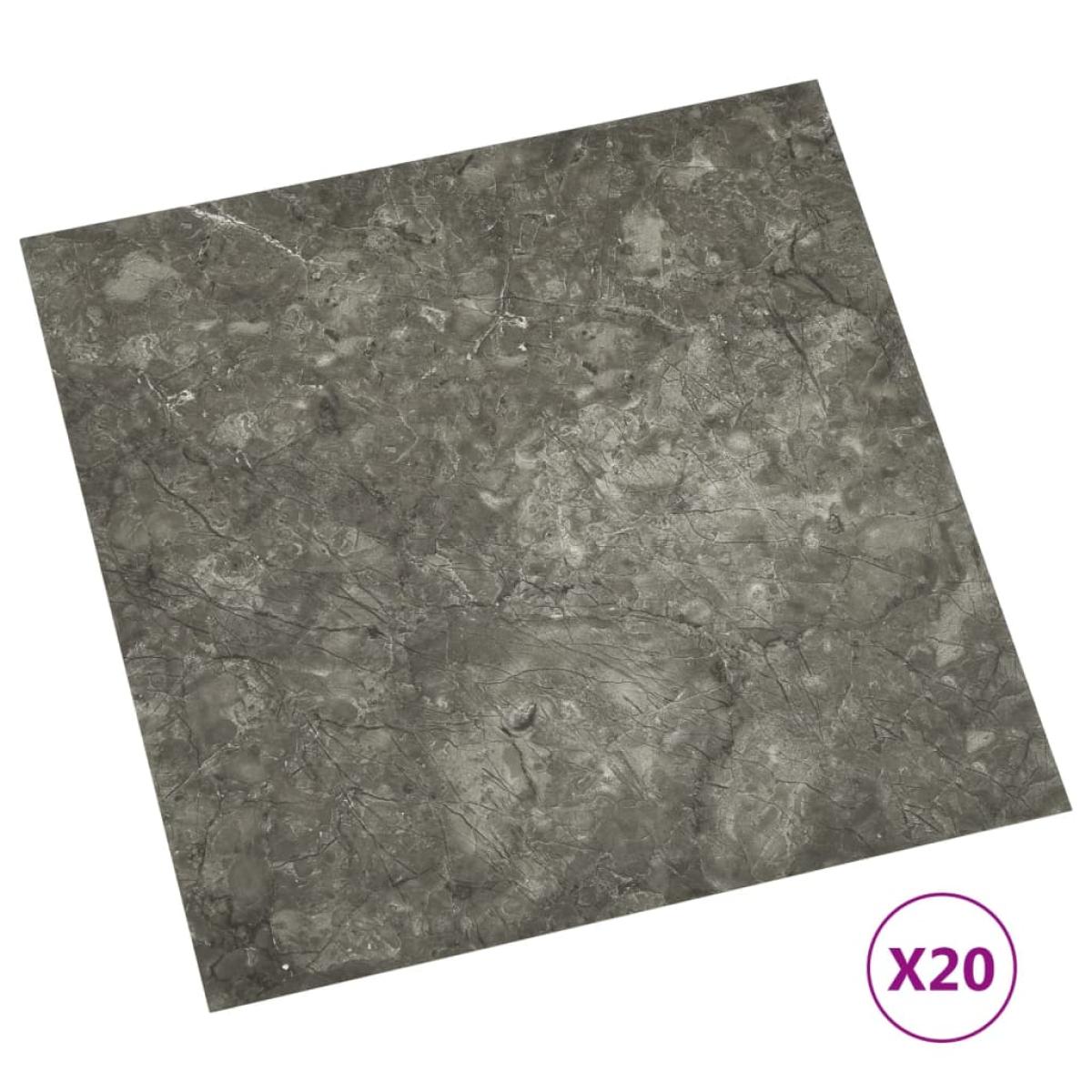 Tarimas autoadhesivas 20 piezas PVC 1,86 m² gris