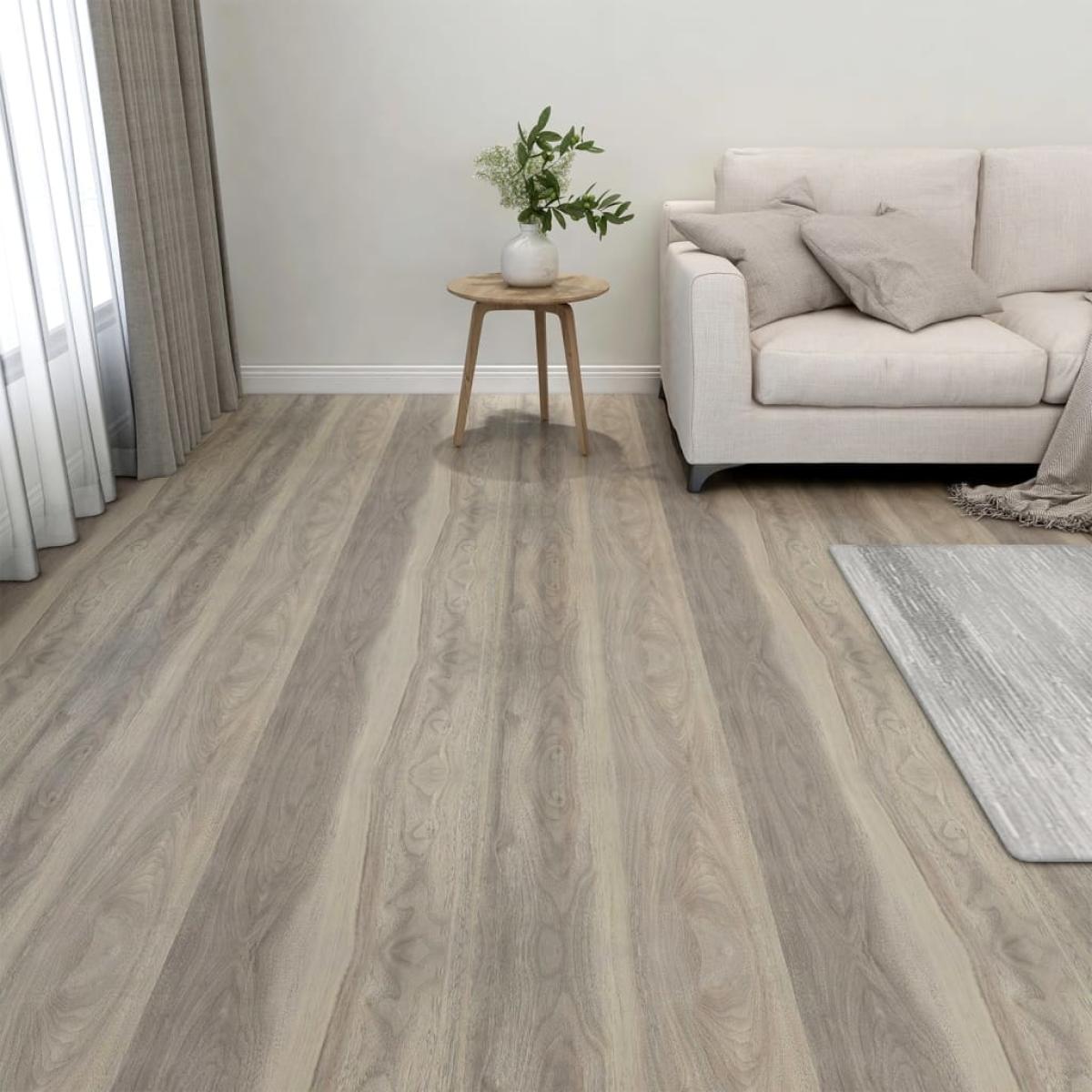 Tarimas autoadhesivas 20 unidades PVC 1,86 m² gris taupe