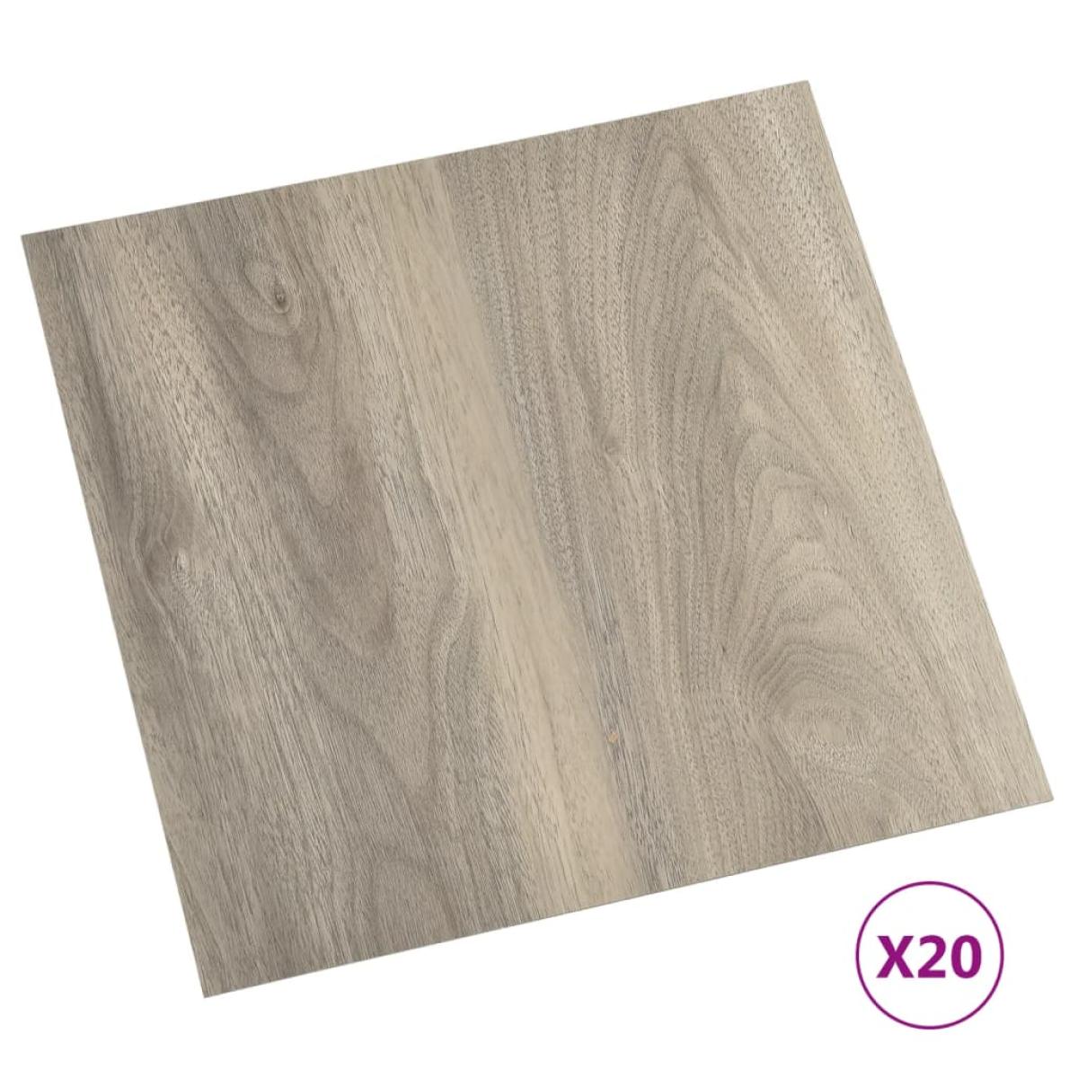 Tarimas autoadhesivas 20 unidades PVC 1,86 m² gris taupe