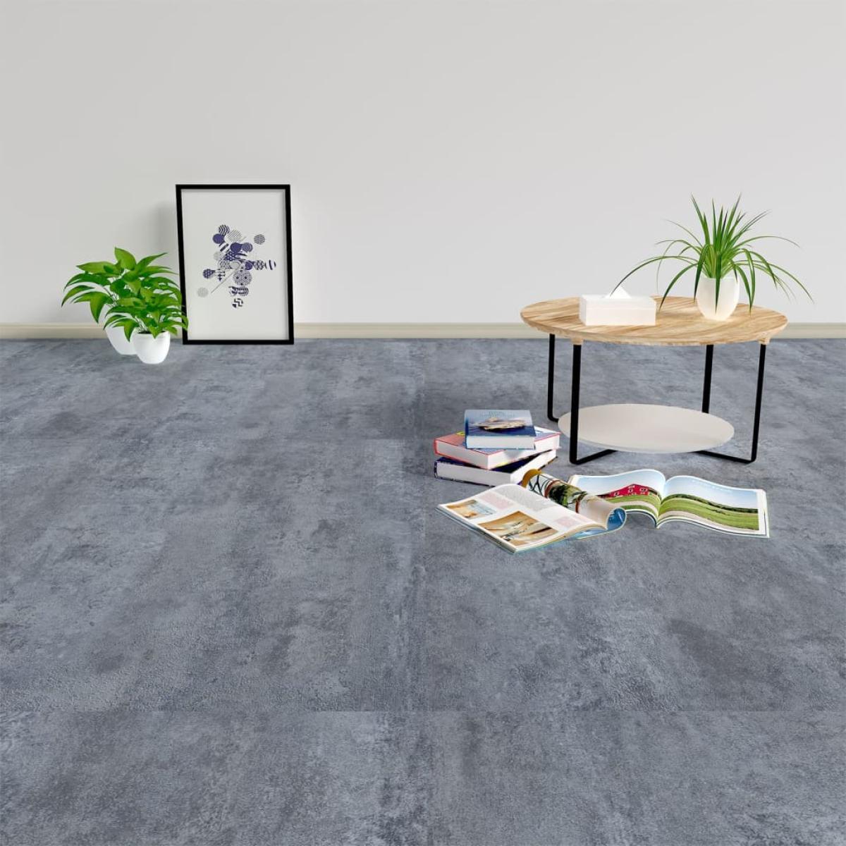 Tarimas autoadhesivas 20 piezas PVC 1,86 m² mármol gris