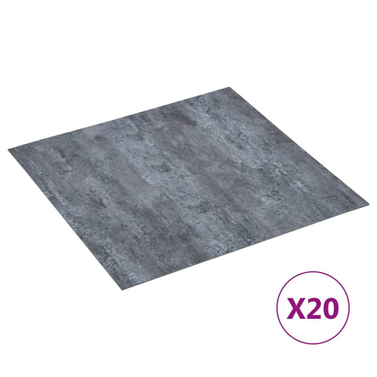 Tarimas autoadhesivas 20 piezas PVC 1,86 m² mármol gris